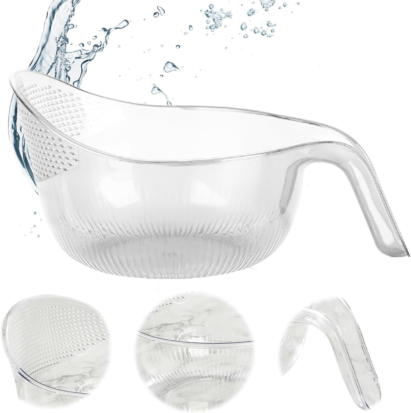 2-in-1 Rice Washer & Strainer Bowl - Multifunctional Drain Basket