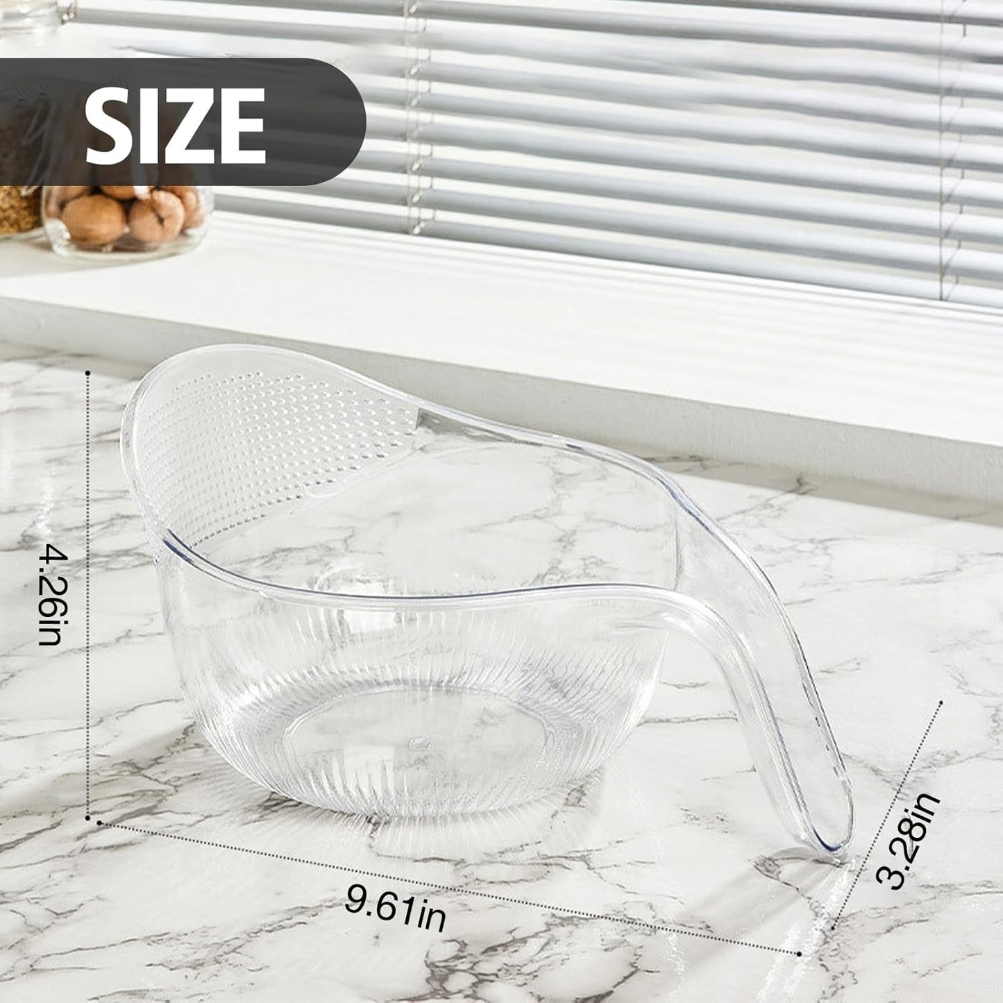 2-in-1 Rice Washer & Strainer Bowl - Multifunctional Drain Basket