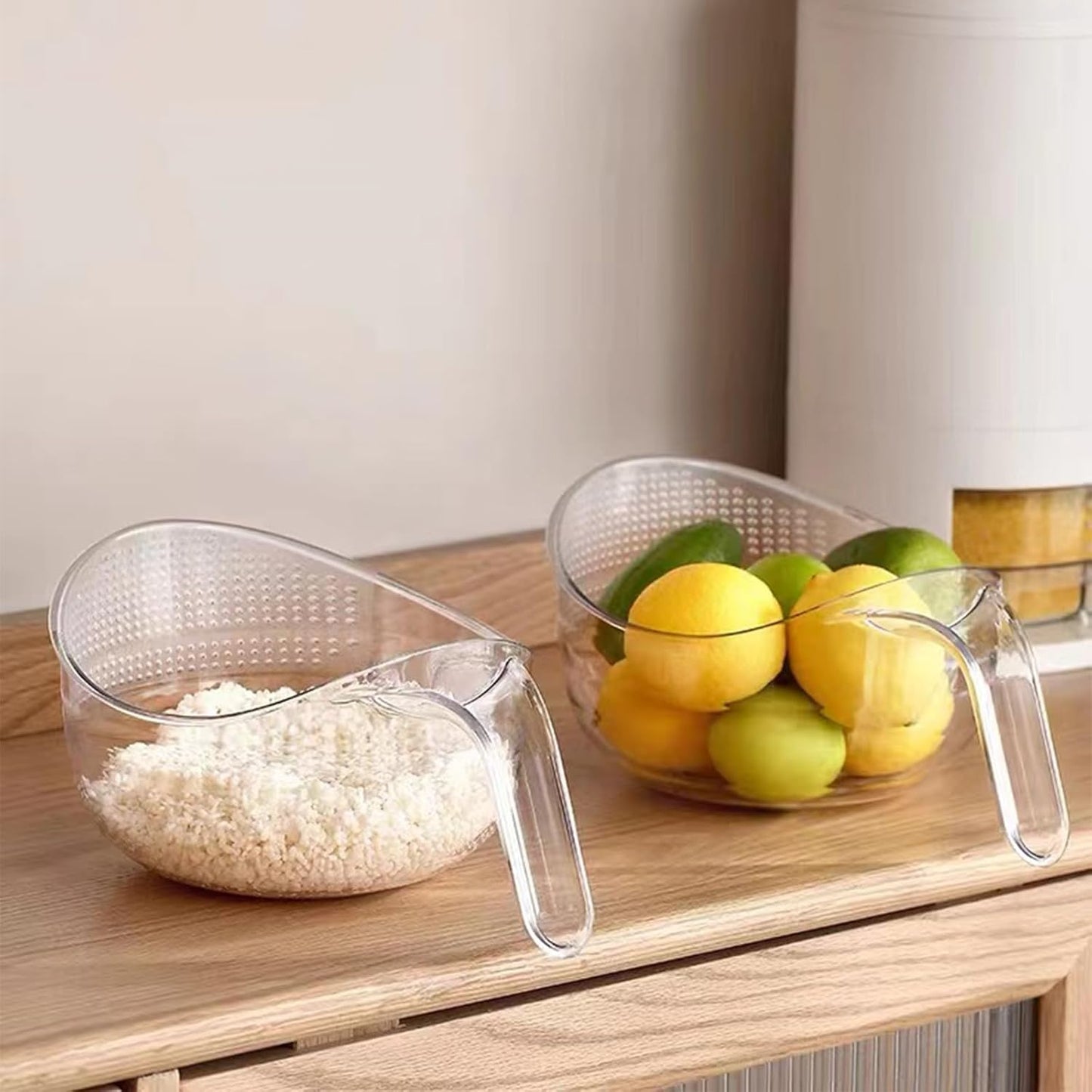 2-in-1 Rice Washer & Strainer Bowl - Multifunctional Drain Basket