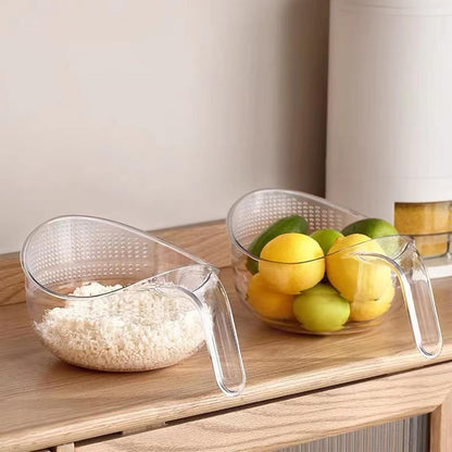 2-in-1 Rice Washer & Strainer Bowl - Multifunctional Drain Basket